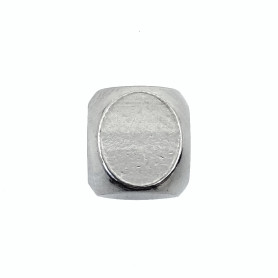 304 Stainless Steel Spacer Bead - Cube - 6 x 6 x 6 mm, Hole: 3 mm