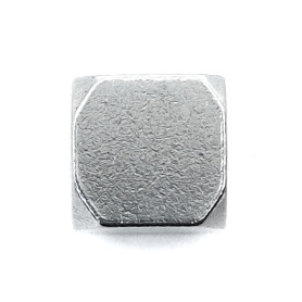 304 Stainless Steel Spacer Bead - Cube - 6 x 6 x 6 mm, Hole: 1.8 mm