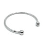 304 Stainless steel wrist ring with an inner diameter of 60 mm, which is terminated by unscrewed balls. The wristband has a thickness of 3 mm and the beads strung on it must therefore have holes of this or larger diameter. The balls ending the bracelet have a diameter of 8 mm. 
THE PRICE IS FOR 1 PIECE.