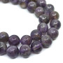 Natural Purple Fluorite - Round Beads - Ø 6 mm, Hole: 0.8 mm