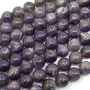 Natural Purple Fluorite - Round Beads - Ø 6 mm, Hole: 0.8 mm