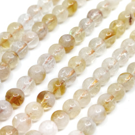 Přírodní citrín – 4–4,5mm – Kuličky – Průvlek: 1mm – Množství: 1 kus