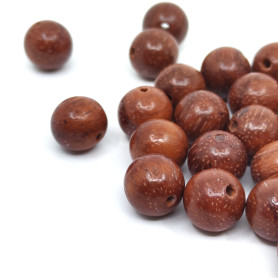 Natural Rosewood - Round Beads - Ø 12 mm, Hole: 1.6 mm