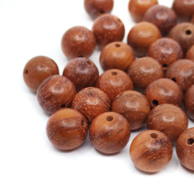 Natural Rosewood - Round Beads - Ø 10-10.5 mm, Hole: 1.6 mm