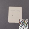 Card for displaying earrings made of white waxed paper with the inscription Accessory measuring 55 x 45 mm. It is advisable to buy a cellophane bag measuring 100 x 50 mm with the card.THE PRICE IS FOR 1 PCS.