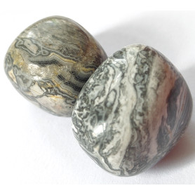 Přírodní mramor - tzv. krajinový jaspis - nevrtaný kámen - 15-25 x 15-25 x 10-20 mm