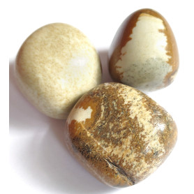 Přírodní hnědý mramor - tzv. obrázkový jaspis - nevrtaný kámen - 17-30 x 15-27 x 8-22 mm