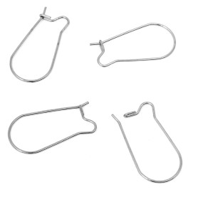 Náušnicové zavírací háčky z 316 nerezové ocele - 12 x 25 mm (1 pár)