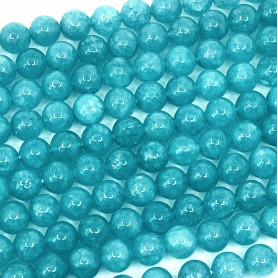 Přírodní křemen v imitaci amanozitu – 8-8,5 mm – Kuličky – Průvlek: 1,2 mm – Množství: 1 kus