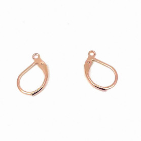 Zaklapávací náušnicové zapínání z 304 nerezové ocele - Pokovené - 15,5x10x1,5 mm (1 pár)