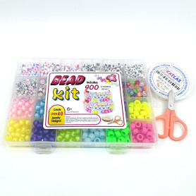 Kreativní sada korálků na výrobu náramků – 24 barev, 900 dílků