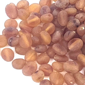 Přírodní baltské jantarové korálky - Matné olivky - 5–10mm - Průvlek: 1mm - Množství: 1 Ks