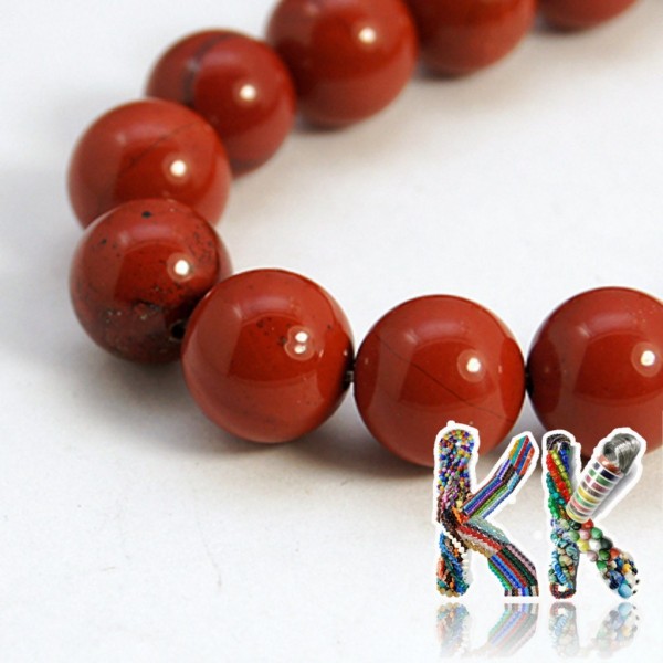 Přírodní červený jaspis - ∅ 8 mm - kulička