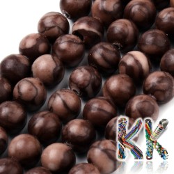 Přírodní železitě zebrovaný jaspis - ∅ 8 mm - kulička