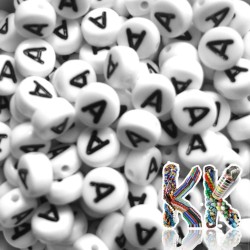 Beads with letters - whole alphabet - ∅ 7 x 4 mm