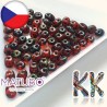 MATUBO™ SUPERDUO - travertinový dekor - 2,5 x 5 mm