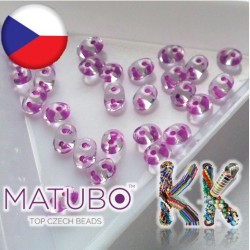 MATUBO™ SUPERDUO - průhledné s průtahem - 2,5 x 5 mm