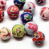 Polymer clay round beads